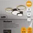 LUMION 5255/64CL LEDIO LN23 000 черный, матовое золото Люстра потолочная диммир. с ДУ LED 64W 4224Лм 220V NORBERT, изображение 3