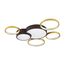 LUMION 5255/99CL LEDIO LN23 000 черный, матовое золото Люстра потолочная диммир. с ДУ LED 100W 6600Лм 220V NORBERT