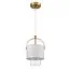 LUMION 6593/1 MODERNI LN25 324 латунь/белый, металл/текстиль, стекло Подвес E14 1*40W 220V JANE
