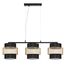 LUMION 8003/3A MODERNI LN25 161 черный/черный, золотой металл/металл, текстиль Подвес Е27 3*60W 220V ANIMAISA