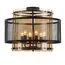LUMION 8007/6C MODERNI LN25 251 черный/черный, золотой металл/металл, стекло Люстра потолочная Е14 6*40W 220V Zarina, изображение 5