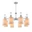 LUMION 6585/8 MODERNI LN25 56 хром/бежевый, металл/текстиль, стекло Люстра подвесная E14 8*40W 220V ARNIKA, изображение 4