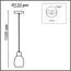 LUMION 6583/1A MODERNI LN25 140 белый, золотой/прозрачный/металл/стекло Подвес E27 1*40W 220V ICE, изображение 2