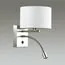 LUMION 3745/1A MODERNI LN19 127 никель/белый, металл/текстиль Бра E14 40W+LED 3W 4000K 220V NIKKI, изображение 4