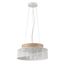 LUMION 6599/3C MODERNI LN25 156 белый/белый, бежевый металл, эко кожа/металл, стекло Подвесной светильник Е27 3*60W 220V BASALTO
