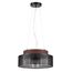 LUMION 6598/3C MODERNI LN25 156 черный/черный. коричневый металл, эко кожа/металл, стекло Подвесной светильник Е27 3*60W 220V BASALTO