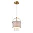 LUMION 6592/1 MODERNI LN25 323 латунь/серый, металл/текстиль, стекло Подвес E14 1*40W 220V JANE, изображение 5