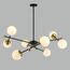LUMION 6581/8 MODERNI LN25 108 черный, золотой/белый металл  /стекло Люстра потолочная E14 8*40W 220V MELODY, изображение 3