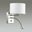 LUMION 3745/1A MODERNI LN19 127 никель/белый, металл/текстиль Бра E14 40W+LED 3W 4000K 220V NIKKI, изображение 4