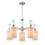 LUMION 6585/5 MODERNI LN25 56 хром/бежевый, металл/текстиль, стекло Люстра подвесная E14 5*40W 220V ARNIKA, изображение 5