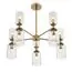 LUMION 6586/10 MODERNI LN25 89 золото/прозрачный, металл/стекло Люстра подвесная E14 10*40W 220V KASSIA, изображение 6