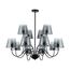 LUMION 6570/12C MODERNI LN25 104 черный/дымчатый/металл/стекло Люстра потолочная G9 12*20W 220V SMOKY
