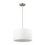 LUMION 3745/2 MODERNI LN19 126 никель/белый, металл/текстиль Подвес E27 2*60W 220V NIKKI