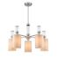 LUMION 6585/5 MODERNI LN25 56 хром/бежевый, металл/текстиль, стекло Люстра подвесная E14 5*40W 220V ARNIKA, изображение 5