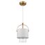 LUMION 6593/1 MODERNI LN25 324 латунь/белый, металл/текстиль, стекло Подвес E14 1*40W 220V JANE