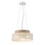 LUMION 6599/3C MODERNI LN25 156 белый/белый, бежевый металл, эко кожа/металл, стекло Подвесной светильник Е27 3*60W 220V BASALTO, изображение 5