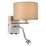 LUMION 8250/2W MODERNI LN25 000  никель/бежевый, металл/текстиль бра Е14 40W+ LED 3W 4000K 220V NIKKI, изображение 7