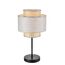 LUMION 8043/1T MODERNI LN25 266 черный/серый/бежевый, металл/текстиль/ротанг Настольная лампа Е27 1*60W 220V LAUNA, изображение 6