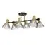 LUMION 8044/6C MODERNI LN25 186 черный, латунь/дымчатый металл/стекло Люстра потолочная Е14 6*40W 220V ANRIYA, изображение 4