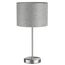 LUMION 8251/1T MODERNI LN25 000  никель/серый, металл/текстиль Настольная лампа Е27 60W 220V NIKKI