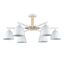 LUMION 8095/6C MODERNI LN25 268 белый/белый металл, дерево/металл Люстра потолочная Е27 6*60W 220V COLANGE