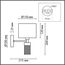 LUMION 8108/1W MODERNI LN25 131  латунь титаниум/серый, металл/текстиль/стекло Бра E14 40W 220V DAMONA, изображение 2