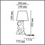 LUMION 8208/1T MODERNI LN25 000 белый/серый, керамика/текстиль Настольная лампа Е27 1*60W 220V ATLAS, изображение 2