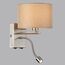 LUMION 8250/2W MODERNI LN25 000  никель/бежевый, металл/текстиль бра Е14 40W+ LED 3W 4000K 220V NIKKI, изображение 6