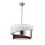 LUMION 8040/3 MODERNI LN25 136 никель/белый/серебро/черный, металл/текстиль Подвесной светильник Е27 3*60W 220V INDIRA, изображение 4