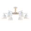 LUMION 8095/6C MODERNI LN25 268 белый/белый металл, дерево/металл Люстра потолочная Е27 6*60W 220V COLANGE, изображение 6