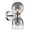 LUMION 8114/2W MODERNI LN25 142 хром/дымчатый, металл/стекло Бра G9 30W + E14 40W 220V TAUNA, изображение 6