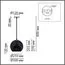 LUMION 8052/1A SUSPENTIONI LN25 315 черный/черный, золото металл/металл Подвесной светильник E27 1*60W 220V LEONELA, изображение 2
