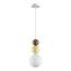 LUMION 6558/1 SUSPENTIONI LN25 334 белый/белый, коричнеый, кремовый/металл/металл, стекло Подвес G9 1*20W 220V BONBONES