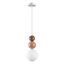 LUMION 6557/1 SUSPENTIONI LN25 334 белый/белый, коричнеый, персиковый/металл/металл, стекло Подвес G9 1*20W 220V BONBONES