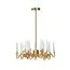 Garda Decor K2PG0330-80 Люстра латунь/стекло прозр. d.80 h.43см