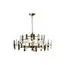 Garda Decor 92EL-YG60400-8+4P Люстра потолочная латунь, стекло прозр. d80 h.100см