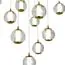 ST LUCE SL6520.303.20 Светильник подвесной ST-Luce латунь/прозрачный с пузырьками воздуха LED 1*100W 4000K, изображение 3