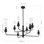 ST LUCE SL1244.403.08 Светильник подвесной ST-Luce черный/прозрачный E14 8*40W, изображение 5
