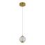 ST LUCE SL6520.303.01 Светильник подвесной ST-Luce латунь/прозрачный с пузырьками воздуха LED 1*5W 4000K, изображение 2