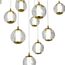 ST LUCE SL6520.303.20 Светильник подвесной ST-Luce латунь/прозрачный с пузырьками воздуха LED 1*100W 4000K, изображение 3