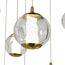ST LUCE SL6520.303.20 Светильник подвесной ST-Luce латунь/прозрачный с пузырьками воздуха LED 1*100W 4000K, изображение 4