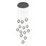 ST LUCE SL6520.403.13 Светильник подвесной ST-Luce черный жемчуг/прозрачно-дымчатый LED 1*65W 4000K