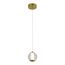 ST LUCE SL6520.303.01 Светильник подвесной ST-Luce латунь/прозрачный с пузырьками воздуха LED 1*5W 4000K
