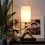 Garda Decor ART-4441-LM1 Лампа настольная плафон бежевый 46*25*66см, 220В, изображение 3