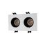 Denkirs DK3072-WH+BK Встраиваемый светильник, IP 20, 10 Вт, GU5.3, LED, белый/черный, пластик