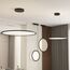 Denkirs DK6604-BK Подвесной вертикальный светильник Veil со светодиодом H1500 d450 220V 36W 3000-6000K IP20 черный алюминий, изображение 4