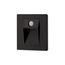 Denkirs DK1020-BK Светильник встраиваемый в стену c датчиком движения, IP 20, LED 3000, 1 Вт, черный, пластик