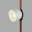Denkirs DK5541-WH+BK Поворотный светильник для трека-ремня Belty, серия Spot, со светодиодом, D100*H107мм, 48V DC, 12W, RA90, 38°, 3000K, IP20, белый с черным, алюминий