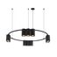 Denkirs DK4065-BK Подвесной светильник ORBIT, IP20, 10xGU10 LED до 15 Вт, черный матовый, алюминий, изображение 3