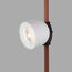 Denkirs DK5640-WH+BK Поворотный светильник для трека-ремня Belty Smart, серия Spot, со светодиодом, D100*H107мм, 48V DC, 12W, RA90, 38°, 2700-6000K, IP20, белый с черным, алюминий